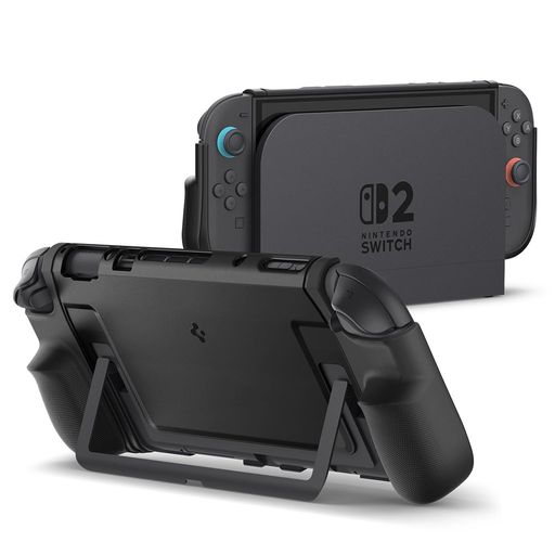 SpigenSwitch2対応ケースグリップ感ドック対応保護カバースイッチ2ケースデュアル・グリップACS09310(ブラック)