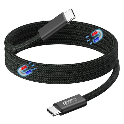 Magtameタイプcケーブル磁力吸着絡まり防止240W急速充電usbc-usbcケ_ーブル40Gpbs高速データ転送type-ctype-cケー_ブル8K@60HZ/4K@144HZ映像出力