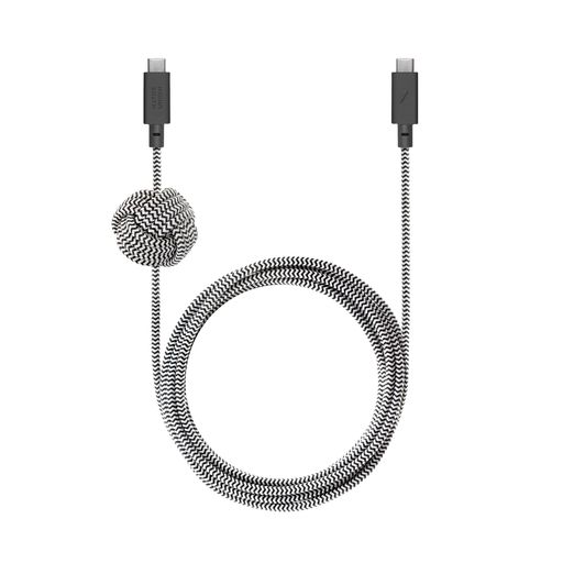 NativeUnionAnchorCable240W?10フートの強化された編み込みUSB-CからUSB-CPowerDelivery3.1申し受ける有線テレビ、加重値付き添い人結びこぶ付き添い人?iPhone15、15Pro