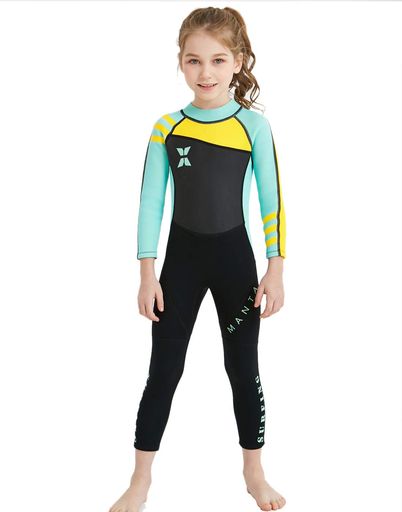 キッズウェットスーツ子どもウエットスーツ2.5mmフルスーツ長袖マリンスポーツダイビングスーツ女の子XLサイズ