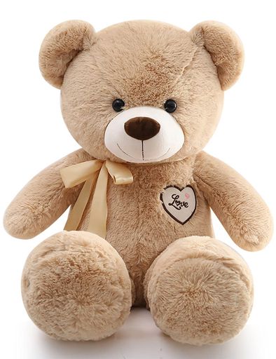 MIXUS ぬいぐるみ 大きい くま/クマ ぬいぐるみ/大きい ぬいぐるみ/テディベア/TEDDY BEAR/抱き枕 ぬいぐるみ/ぬいぐるみ 特大/プレゼント/お祝い/店飾り/子供プレゼント/誕生日プレゼント (ライトブラウン 100CM)