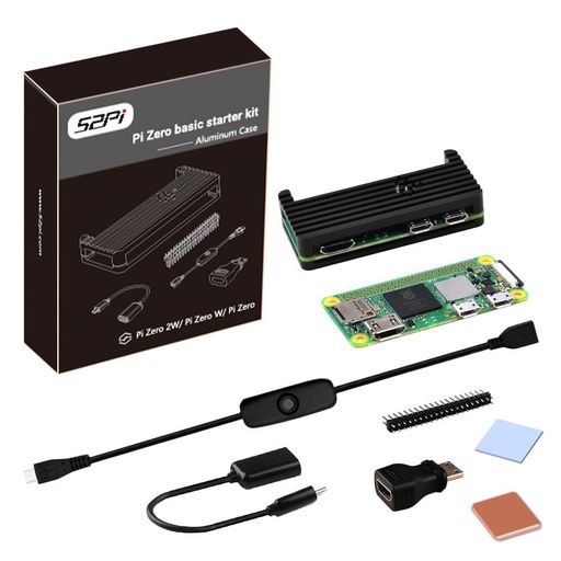 GeeekPiRaspberryPiZero2Wスターターキット:アルミニウムケース、20PinGPIOコネクタ、OTGケーブル、MicroUSBスイッチケーブル、ヒートシンク、HDMIアダプター 7,407円