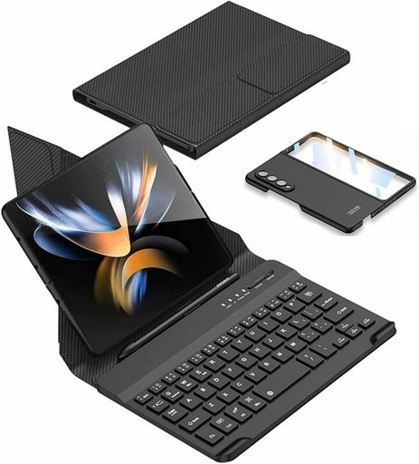 LOVEXIAO適用galaxyZFold4キーボードケースBluetoothキーボードGalaxyZFold4ケースsペン収納スタンド機能高級人気