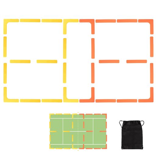 Hikeen コートラインマーカーキット ピックルボール用ネットコート スイミングプール バスケットコート スポーツ活動 練習用 耐風スローダウンマーカー84本セット｜ベストプライスオンラインストア