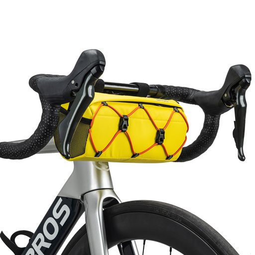 ROCKBROS自転車フロントバッグハンドルバーバッグ2.2L大容量2WAY自転車バッグ六角デザイン小物入れ軽量ショルダーベルト付きベルクロ固定3点固定取り付け簡単ロードバイクマウンテンバイ…