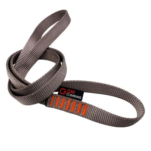 [GMCLIMBING]UIAACE認証22kN16mmナイロンスリング登山クライミング用スリングランナーアウトドアビレイレスキューツリークライミング長さ120cm3本入りグレー