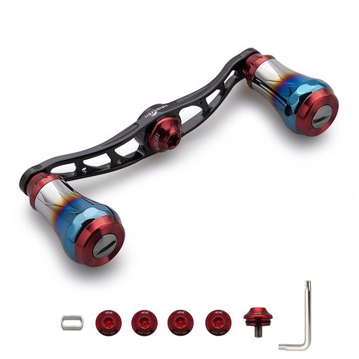 HEIGHTENV2.090mm/105mm/115mmベイトリールハンドルシマノ(shimano)ダイワ(daiwa)アブガルシア(abu)通用ベイトリール用航空アルミ製AuroraSeries(V2.0-90mm-