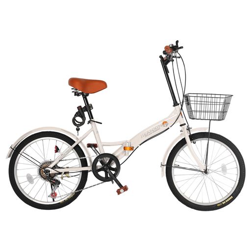 JIEBEIER 自転車 折り畳み自転車 20インチ 7段変速 カゴ ワイヤー錠 Amazon | JIEBEIER 自転車 折り畳み自転車 20インチ 7段変速