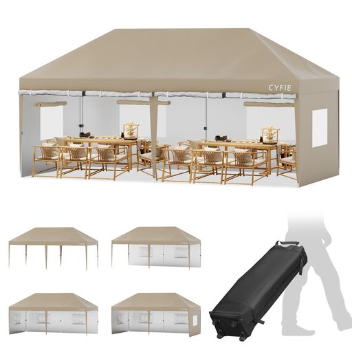 楽天市場】CYFIEタープテント3mx6mサイドシート6枚付ワンタッチタープ