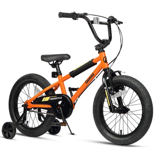 【AVASTA】Gemini18in赤ちゃん用BMX銀輪かっこいい街乗りBMX銀輪7歳8歳9歳11歳12歳赤ちゃん小学生御坊っちゃんうしろ帯こども乗り訓練を受ける助けること輪付き添い人サイトスタントキックスタンド前後輪打ちきり付き添い人防御すること…