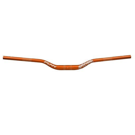Funnアップターン(Upturn)ハイライズマウンテンバイクハンドルバー-バークランプ31.8mm、幅785mm付き。耐久性と軽量の合金ライザー自転車ハンドルバー、MTBとBMXバイク用(40mm上昇、オレンジ)