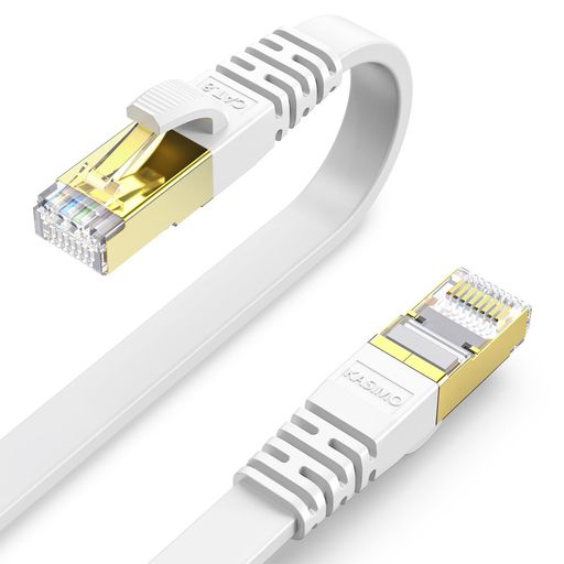 KASIMOLAN有線テレビ50m幽客有線テレビCAT8範疇8超弾丸道路40Gbps/2000MHz木目細か有線テレビ有線lanケーブルイーサネットケーブルwi-fi有線テレビ爪折れ押しとどめる二重遮蔽物CAT8標準尺度マイコンモデム