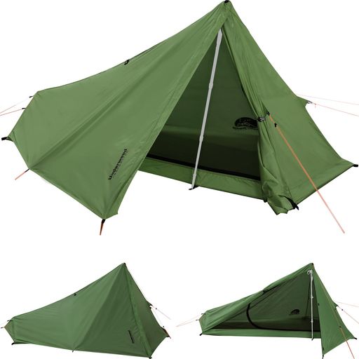 UnderwoodAggregatorワンポールテント軽量-簡易テントコンパクトソロキャンプツーリング登山一人用山岳設営簡単通気防水キャンプ用品(トレッキングポールは含まれません)