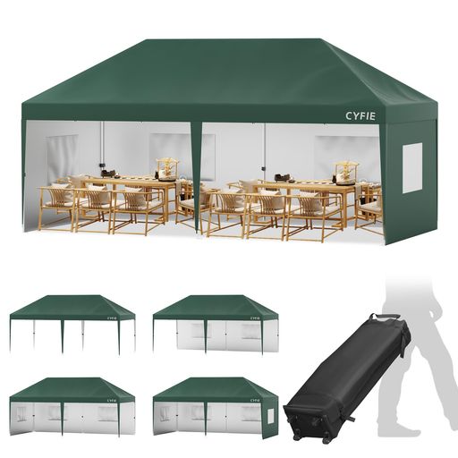 楽天市場】CYFIEタープテント3mx6mサイドシート6枚付ワンタッチ
