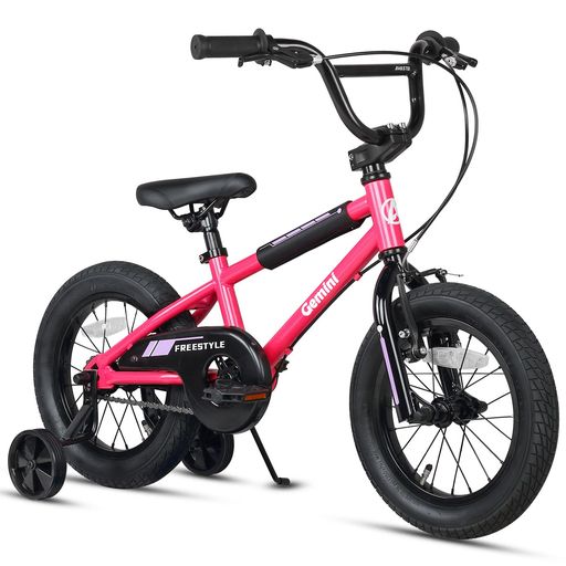 【AVASTA】Gemini18インチ子供用BMX自転車かっこいい街乗りBMX自転車7歳8歳9歳11歳12歳幼児小学生男の子女の子こども乗り練習補助輪付きサイトスタントキックスタンド前後輪ブレーキ付き保護…