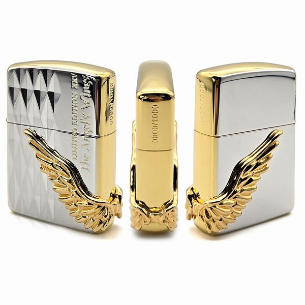 ZIPPO 限定 エンジェル・ウイング PAW-2025SG (SGミラー） アーマーベースV刃彫刻エッチング金差し仕上げ シリアルナンバー入り ジッポー
