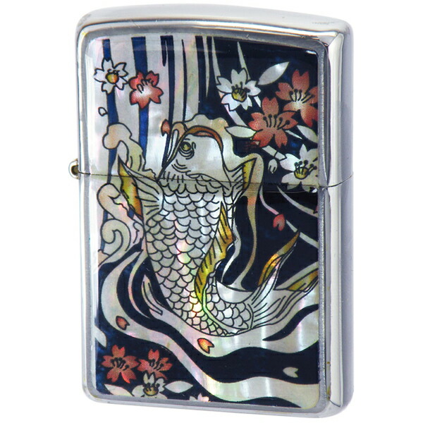 ZIPPO フレーム貝貼りエポ 鯉 KOI ジッポー