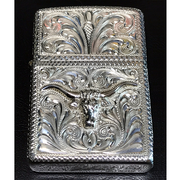 大人の上質 ZIPPO SILVER KING シルバーキング 15SLV-1 バッファロー