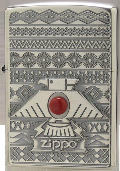 ZIPPO Thunderbird レッド 両面加工シルバーいぶし仕上げ ジッポー 6,412円