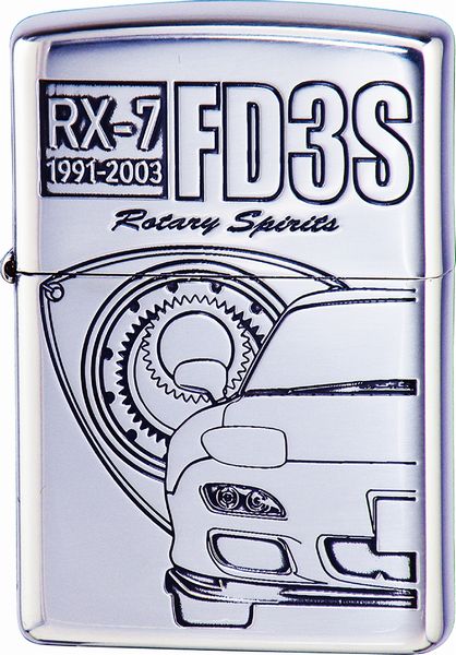 ZIPPO MAZDA マツダ アンフィニ RX-7 FD3S エッチング・銀燻し加工 ジッポー