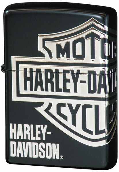 ZIPPO ジッポー HARLEY DAVIDSON ハーレーダビッドソン HDP-29 ブラックイオンマット ニッケル 3面連続エッチング