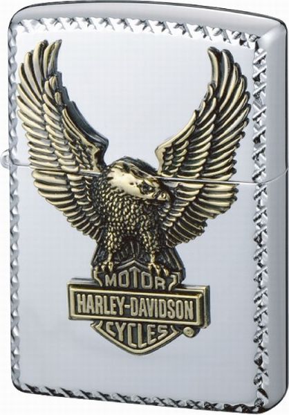ZIPPO ジッポー HARLEY DAVIDSON ハーレーダビッドソン HDP-23 シルバーミラーメッキ 両面コーナーカット BSイブシメタル
