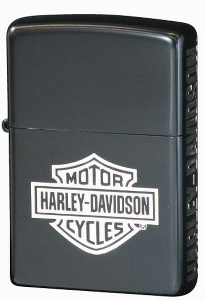 ZIPPO ジッポー HARLEY DAVIDSON ハーレーダビッドソン HDP-37 ブラックイオンマット シルバーメッキ 2面加工