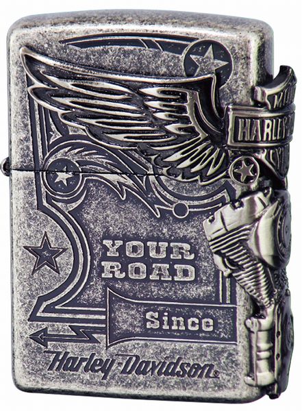 ZIPPO ジッポー HARLEY DAVIDSON ハーレーダビッドソン HDP-28 シルバーイブシバレル 両面エッチング ブラックサテンメタル｜筆記具＆喫煙具のベストプライス 11,473円