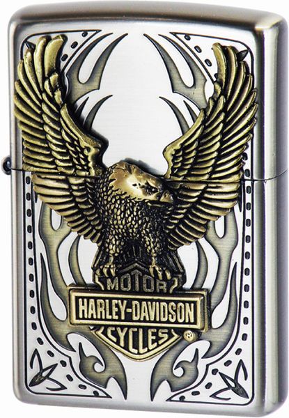 ZIPPO ジッポー HARLEY DAVIDSON ハーレーダビッドソン HDP-73 ビッグメタル Ni&BSコンビ古美 エッチング BSイブシメタル