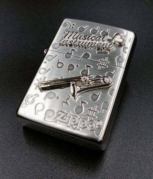 ZIPPO WNS-トロンボーン ホワイトニッケル仕上げ 両面加工 ジッポー 6,586円