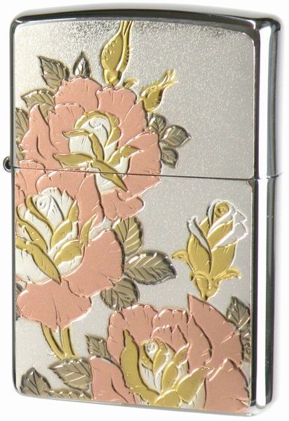 ZIPPO 電鋳板 薔薇 和柄 ジッポー