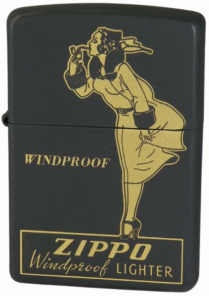 ZIPPO windproof ready ウインドプルーフ レディ BKM-1 ブラックマット＋シルク印刷仕上 ジッポー