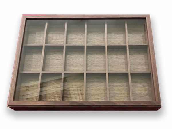 ウォルナット ライターコレクターズBOX (ZIPPO 18個対応) 日本製 WALNUT COLLECTORS BOX MADE IN JAPAN ジッポー対応