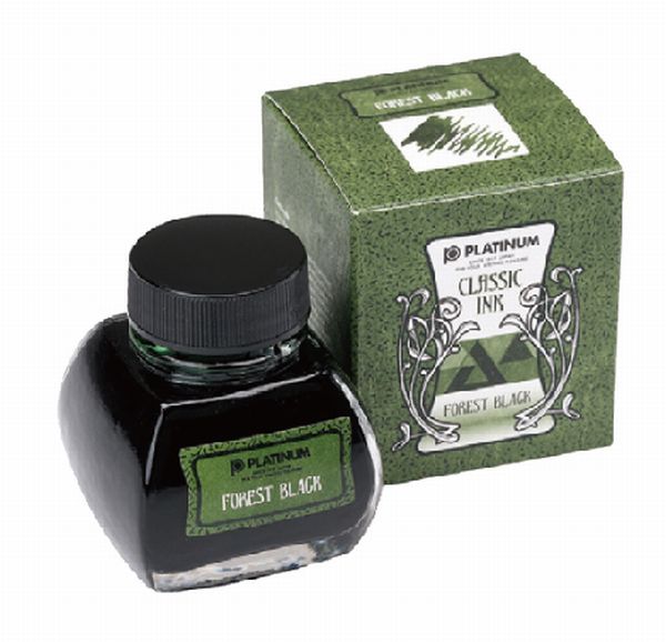 Platinum Classic Fountain Pen Ink 60ml - Forest Black