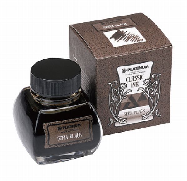 Platinum Classic Fountain Pen Ink 60ml - Sepia Black