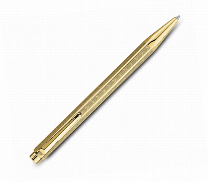 カランダッシュ CARAND'ACHE エクリドール シェブロン ゴールド ボールペン 金張り 0898-208