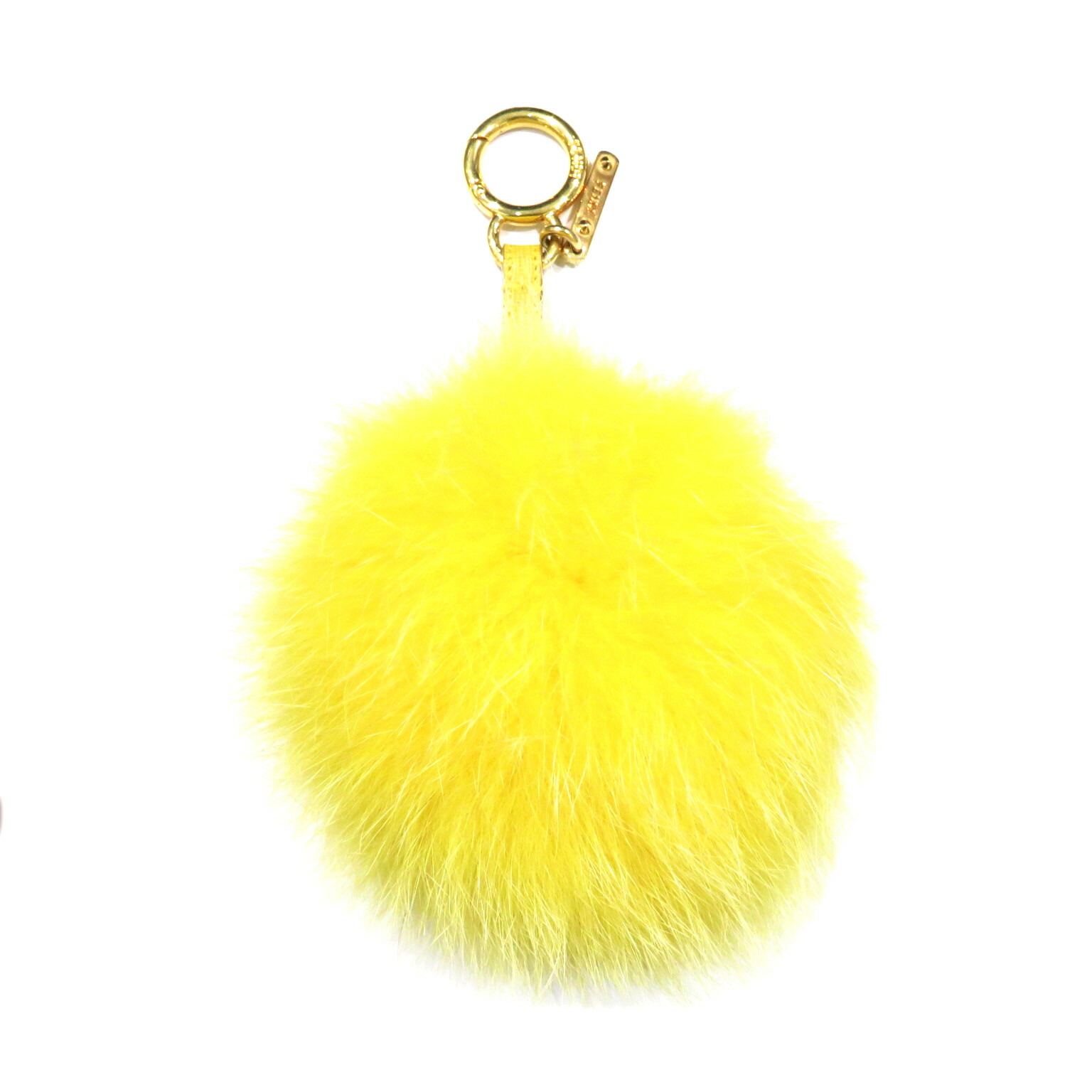 FENDI(フェンディ) ポンポン バッグチャーム イエロー