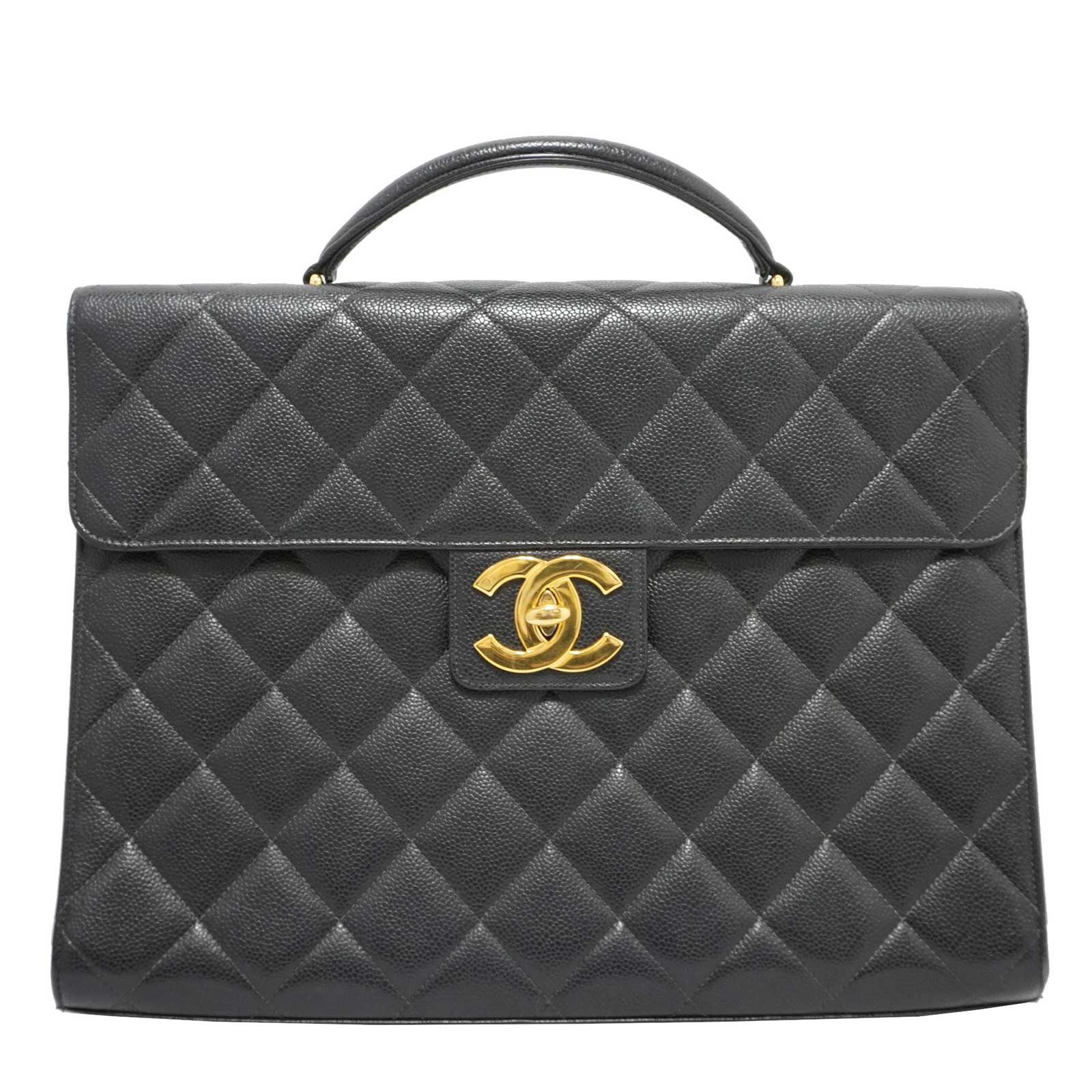 CHANEL (シャネル) ココマーク ビジネスバッグ ブラック G金具