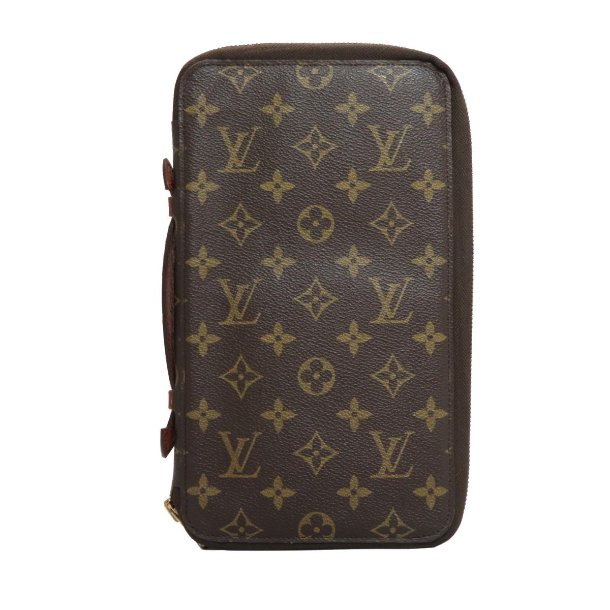 Louis Vuitton ルイ ヴィトン ポッシュエスカパド トラヴェル事件 ケース 茶系 モノグラム 格付けb M 中古 ルイヴィトン Arsn Sn