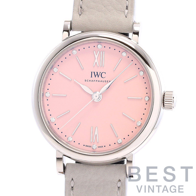 【お買い物マラソン限定クーポン配布中♪】アイダブリューシー 【IWC】 ポートフィノ オートマチック 34 IW357417 レディース ピンク ステンレススティール 腕時計 時計 PORTOFINO AUTOMATIC 34 PINK SS 【中古】【中古】