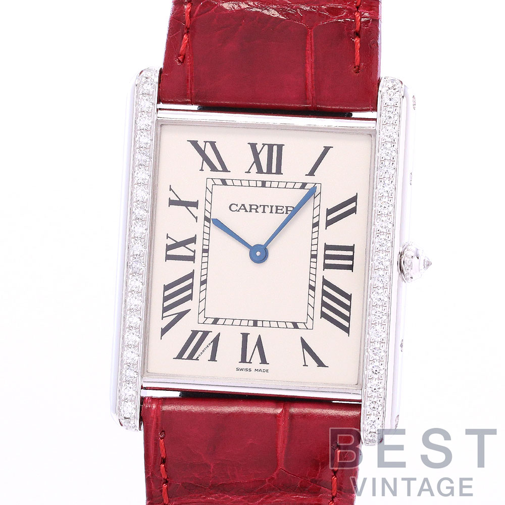 【お買い物マラソン限定クーポン配布中♪】【OH済】 カルティエ 【CARTIER】 タンク ルイ カルティエ XL WT200006 メンズ シルバー K18ホワイトゴールド 腕時計 時計 TANK LOUIS CARTIER EXTRA-LARGE MODEL SILVER K18WG 【中古】
