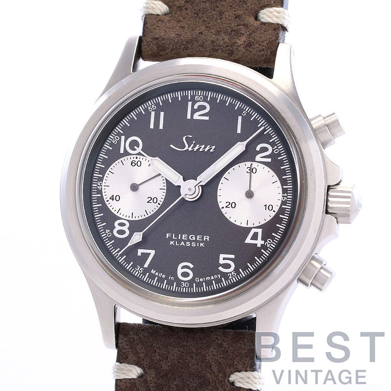 ジン 【SINN】 インストゥルメントクロノグラフ 356フリーガー クラシック JUB 356.FLIEGER.KLASSIK.JUB メンズ アンスラサイト/シルバー ステンレススティール 腕時計 時計 INSTRUMENT CHRONOGRAPHS 356 FLIEGER KLASSIK JUB ANTHRACITE/SILVER SS 【中古】