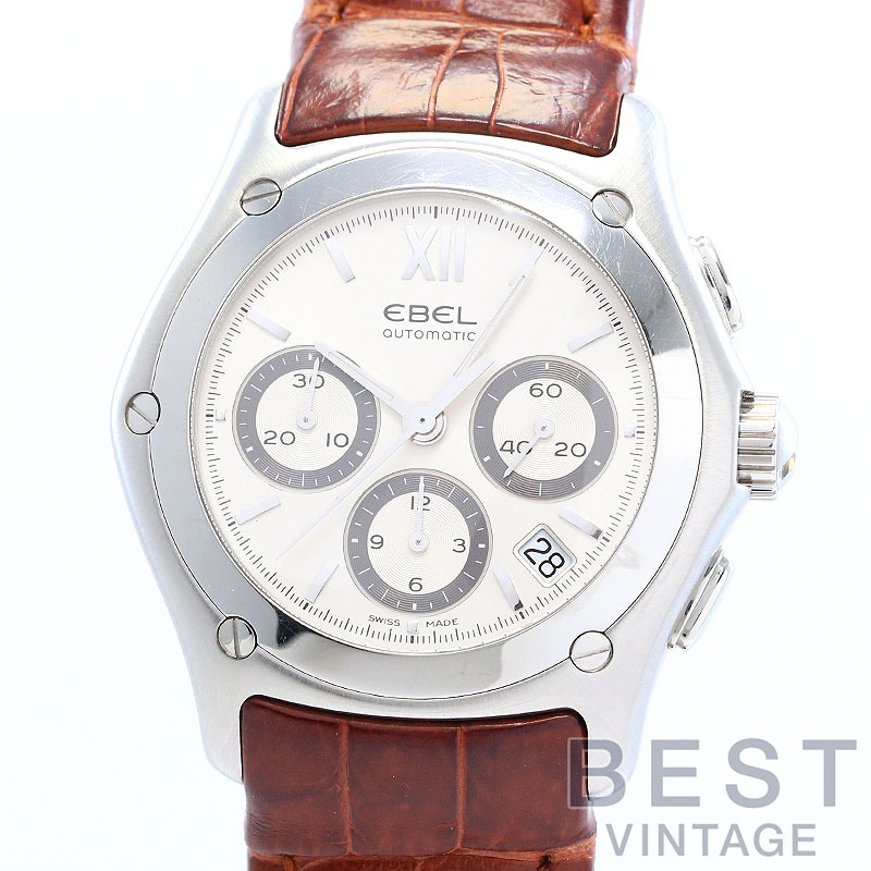 【お買い物ﾏﾗｿﾝ限定ｸｰﾎﾟﾝ配布中♪】【OH済】 エベル 【EBEL】 クラシック ウェーブ クロノグラフ E9126F41 メンズ シルバー/グレー ステンレススティール 腕時計 時計 CLASSIC WAVE CHRONOGRAPH SILVER/GREY SS 【中古】【中古】｜BEST VINTAGE 202,400円