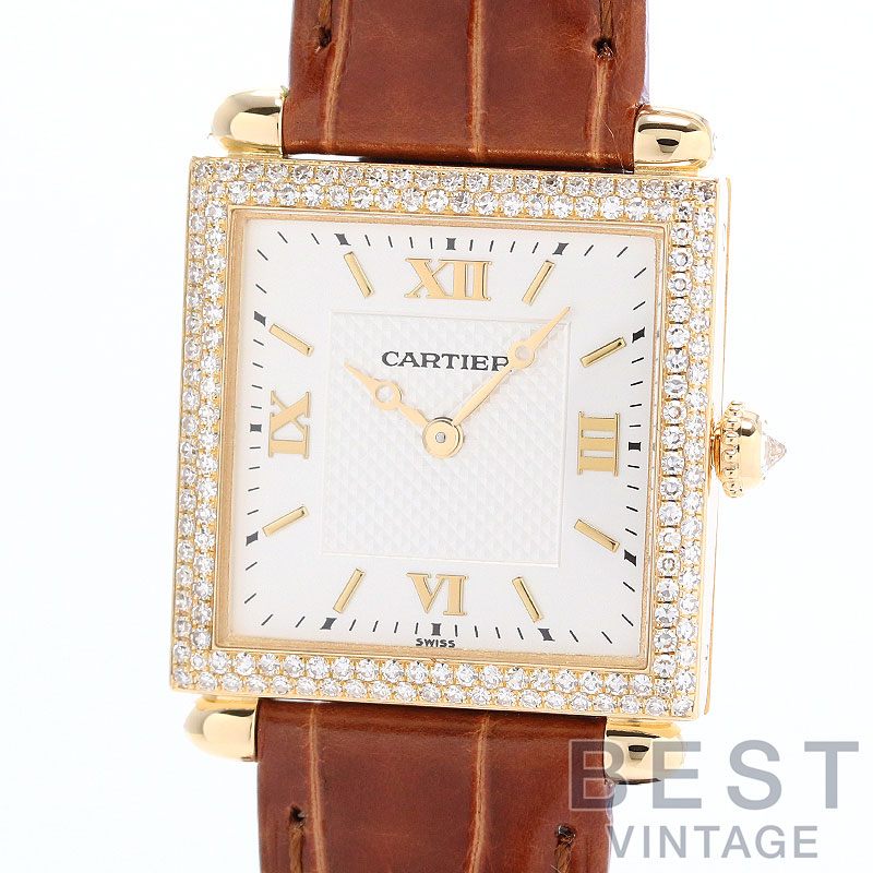 【お買い物ﾏﾗｿﾝ限定ｸｰﾎﾟﾝ配布中♪】【OH済】 カルティエ 【CARTIER】 タンク オビュ WB800351 レディース シルバー K18イエローゴールド 腕時計 時計 TANK OBUS SILVER K18YG ダイヤモンドベゼル【中古】【中古】｜BEST VINTAGE 624,800円