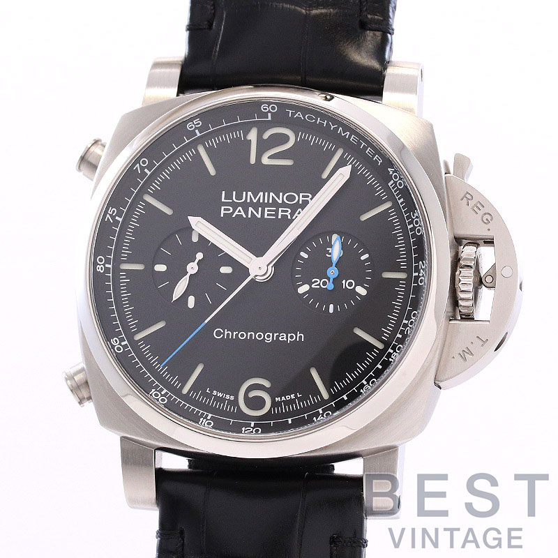 【お買い出しマラソン制限事項クーポン券別れ別れ中♪】オフィチーネパネライ 【OFFICINE PANERAI】 ルミノール クロノ 44MM PAM01109 メンズ 黒いこと ステンレス鋼スチール写真 ウオッチ 時辰儀 LUMINOR CHRONO 44MM BLACK SS OP【中古】【中古】 腕時計-メンズ腕時計