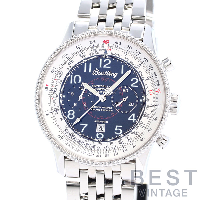 【OH済】 ブライトリング 【BREITLING】 モンブリラン 1903 A3533012/B684/423A (A330B84NP) メンズ ブラック ステンレススティール 腕時計 時計 MONTBRILLANT 1903 BLACK SS 【中古】