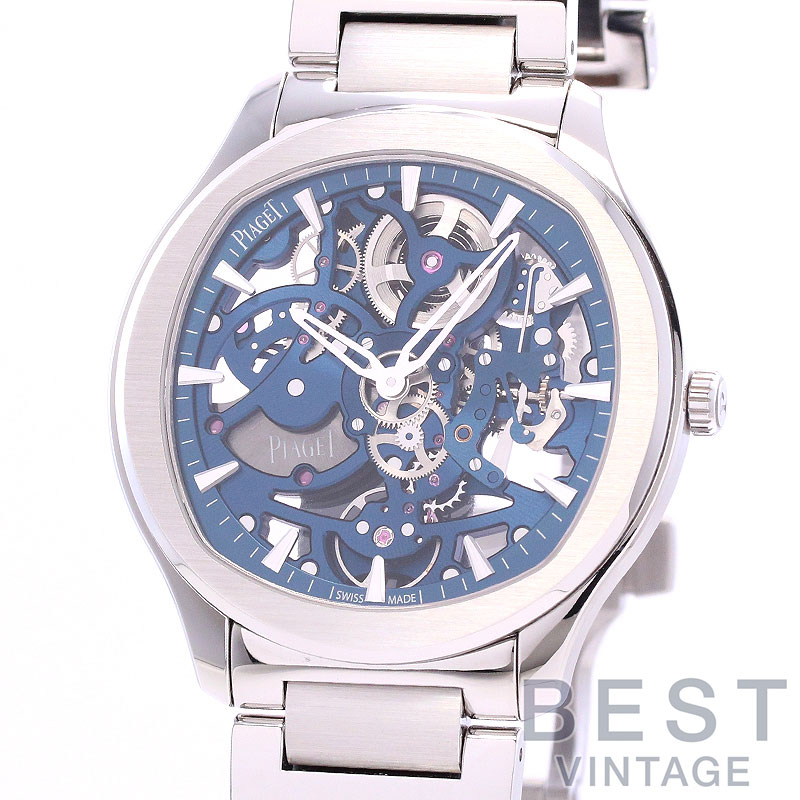 【お買い物マラソン限定クーポン配布中♪】ピアジェ 【PIAGET】 ポロ スケルトン G0A45004 メンズ スケルトン/ブルー ステンレススティール 腕時計 時計 POLO SKELETON WATCH SKELETON/BLUE SS 【中古】【中古】