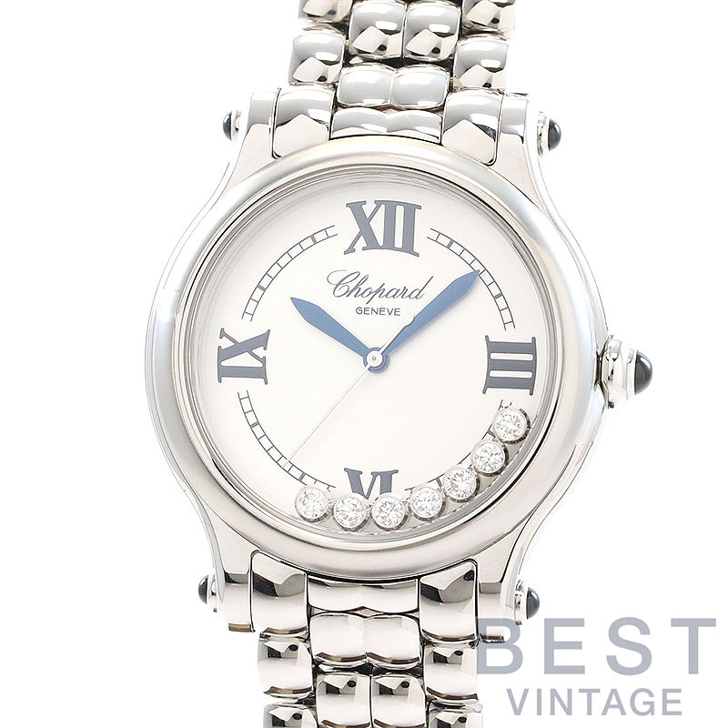 美品 ショパール ハッピースポーツ ゴールド トラベルテーブルクロック