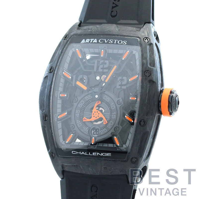 【お買い物マラソン限定クーポン配布中♪】クストス 【CVCTOS】 チャレンジ ジェットライナー2　ARTA限定 CVT-JET2-PS-ARTA2022 メンズ スケルトン チタン/アルミニウム 腕時計 時計 CHALLENGE JETLINER II P-S AUTOMATIC 【中古】