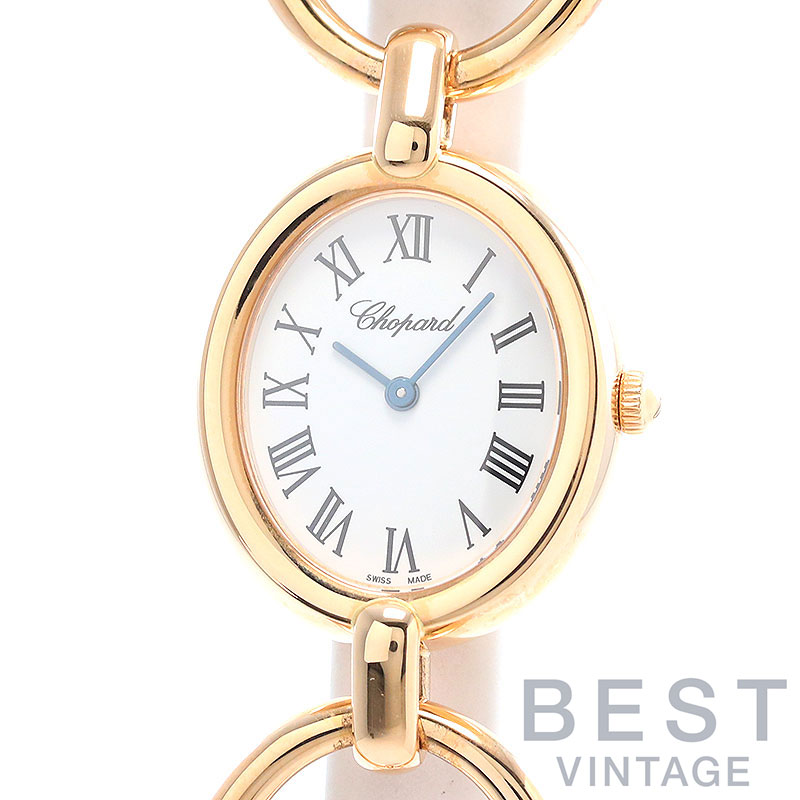 ショパール 【CHOPARD】 ヘリテージ 11A645-5001 レディース ホワイト K18ピンクゴールド 腕時計 時計 HERITAGE WHITE K18PG 【中古】
